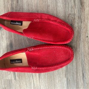 Massimo Red Men's Loafers